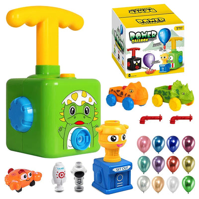 Fidtoy Balloon-Powered Car STEM Toy for Kids | Educational Physics Learning Kit