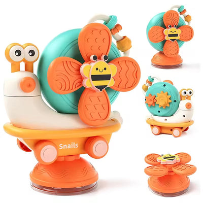 Fidtoy Suction Cup High Chair Toy for Babies – Montessori Sensory Spinner Toy for Mealtime & Travel