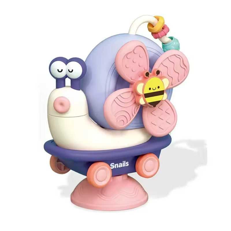 Fidtoy Suction Cup High Chair Toy for Babies – Montessori Sensory Spinner Toy for Mealtime & Travel