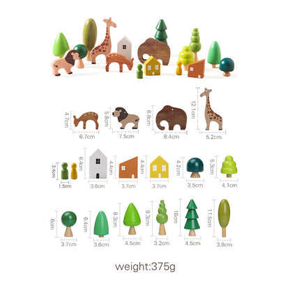 Children's Solid Wood Jenga Early Education Cognitive Toys