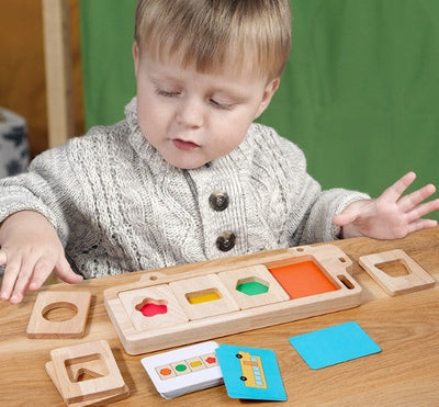 Puzle tridimensional de geometría para educación temprana y cognición del color para bebés