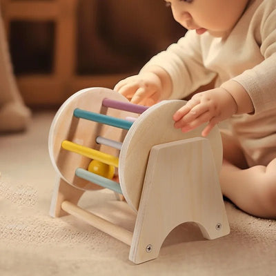 Early childhood education table roll drum baby logical thinking hand-eye coordination training wooden toy