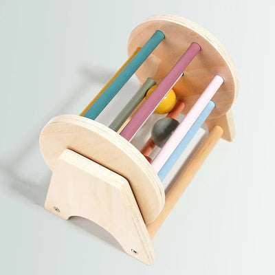 Early childhood education table roll drum baby logical thinking hand-eye coordination training wooden toy
