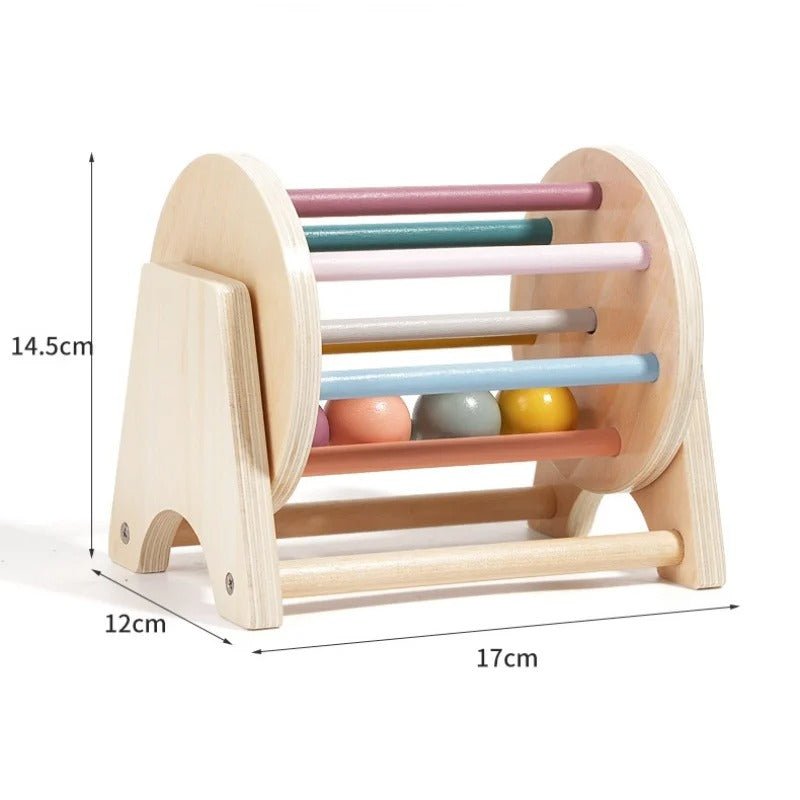 Early childhood education table roll drum baby logical thinking hand-eye coordination training wooden toy