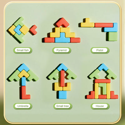 Jeu de défis de blocs de table Tetris Fusée spatiale - 052