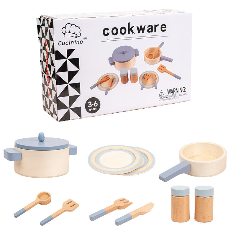 Wooden Pretend Play Cookware Set