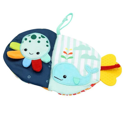 Fish-Shaped Sensory Baby Book – Interactive Cloth Book for Early Learning