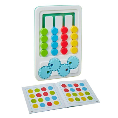 Juego de Lógica 2 en 1 de Engranajes con Patrón de Cuatro Colores - 006