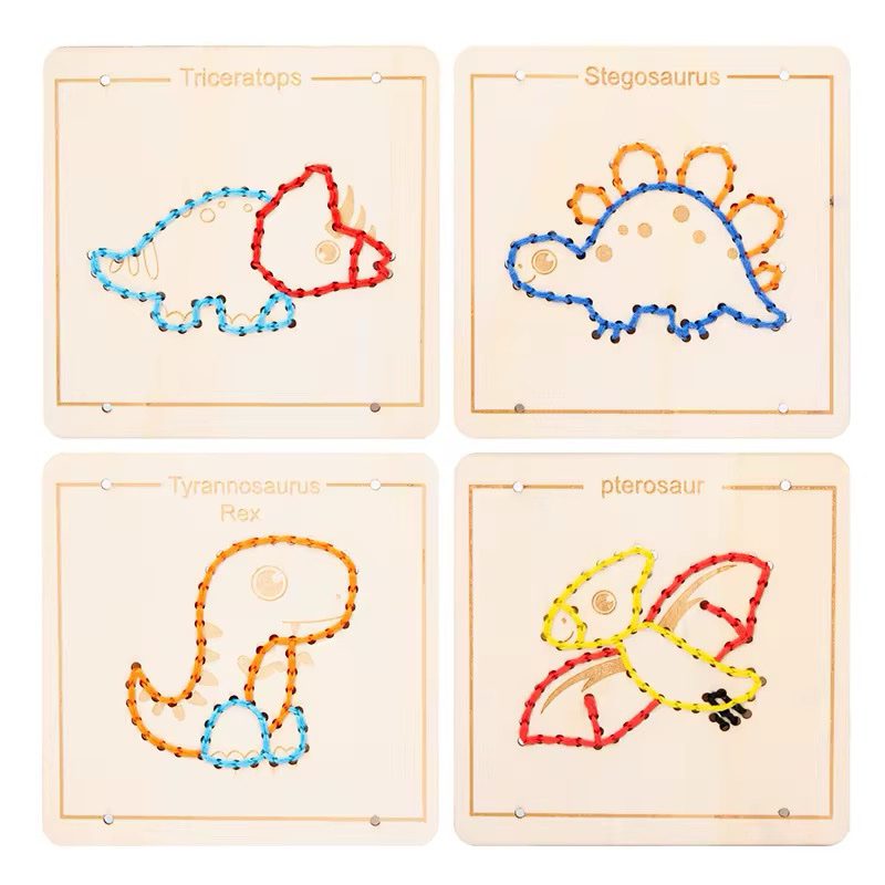 Wooden Embroidery Board Set - Sewing Practice for Fine Motor Development