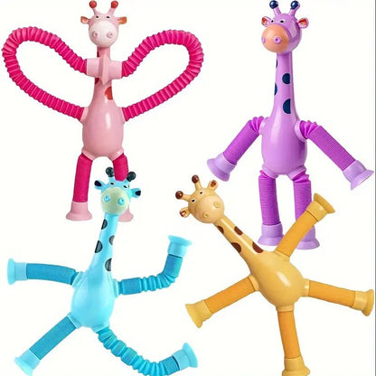Suction Cups Sensor Toys Giraffe Pop Tubes Fidget Toy