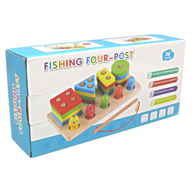 Jouet de pêche magnétique en bois Fidtoy pour enfants de 2 à 6 ans