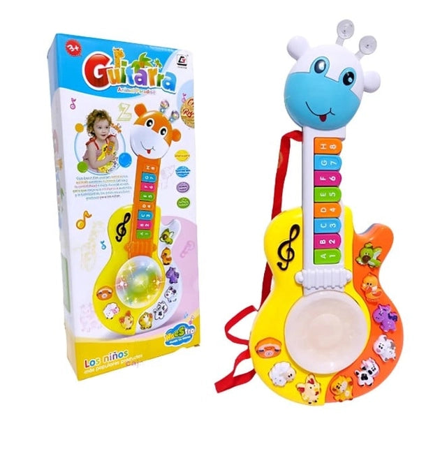 Fidtoy Guitare Musicale Girafe avec Lumières et Sons pour Enfants
