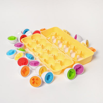 Fidtoy Matching Eggs Toy for Toddlers 12+ Months Shape Sorting Set