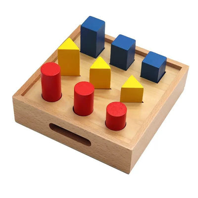 Puzzle de Piliers Géométriques Montessori | Activité de Tri de Formes et de Tailles pour Tout-Petits