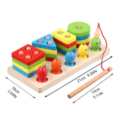 Wooden Magnetic Fishing Four Post