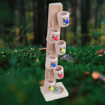 Goli Game | Wooden Marble Slider Toy, Smiley Face Wooden Slider Marble Tree Game