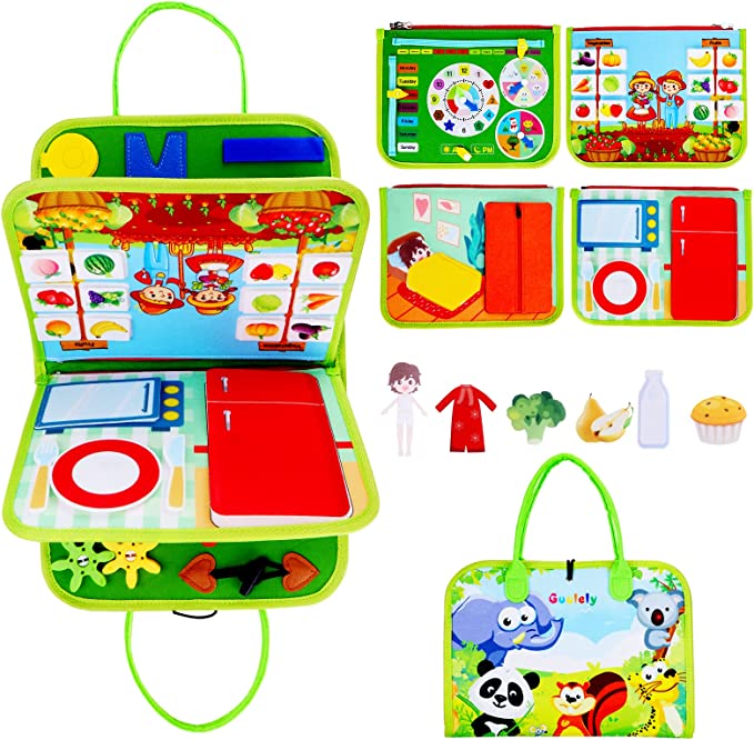 DreamBabies™ | 35 in 1 Montessori Busy Board for Toddlers