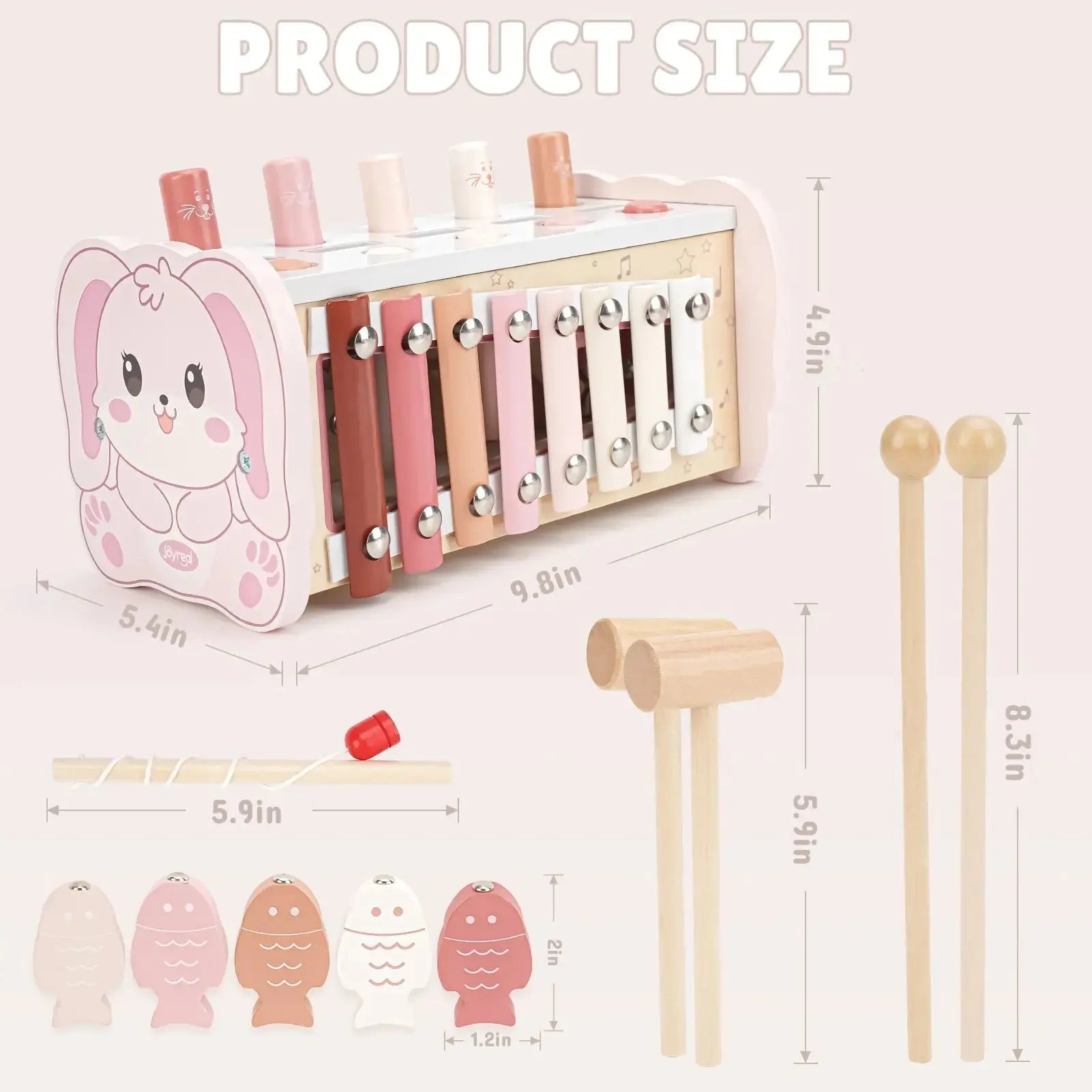 Fidtoy Wooden Hammering Pounding Toy