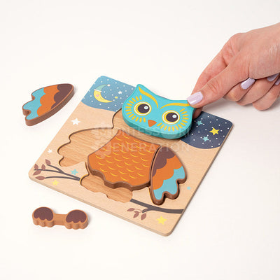 Fidtoy Wooden Toddler Puzzle Set – 6 Educational Puzzles for Kids 2+