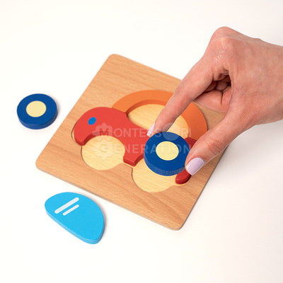 Fidtoy Wooden Toddler Puzzle Set – 6 Educational Puzzles for Kids 2+