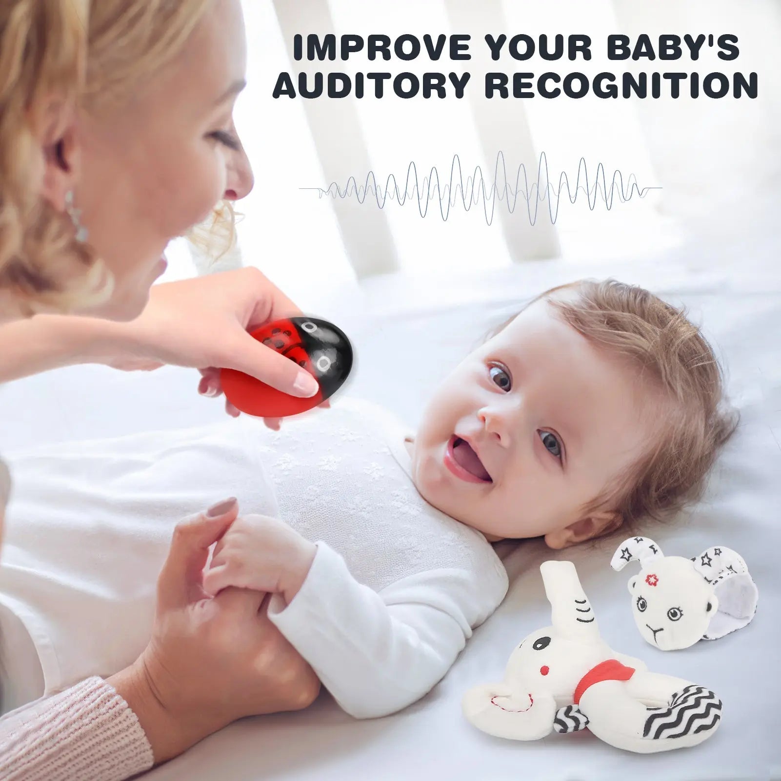 Black & White Sensory Toys for Newborns 0-6M - Early Development Set