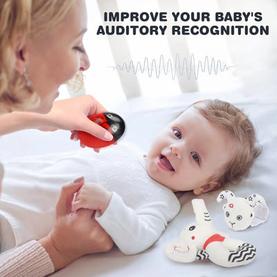 Juguetes sensoriales en blanco y negro para recién nacidos de 0 a 6 meses - Set de desarrollo temprano