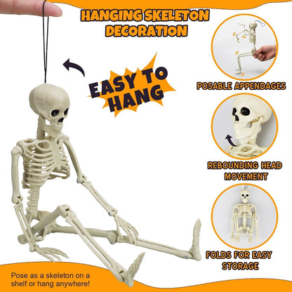 2 Pcs Halloween Hanging Skeleton Decoration