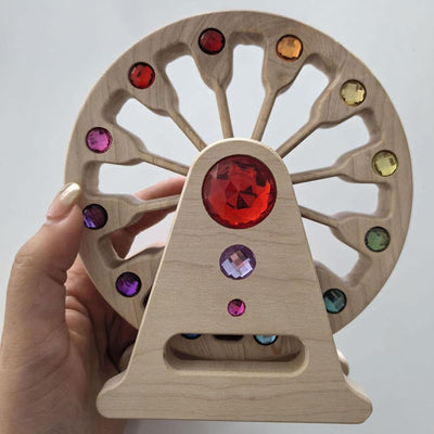 Grande Roue en Pierres Précieuses de Hêtre