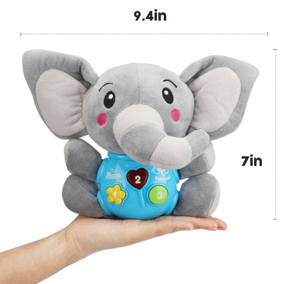 Fidtoy Musical Elephant Plush Baby Toy with Lights and Sounds
