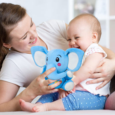 Fidtoy Musical Elephant Plush Baby Toy with Lights and Sounds