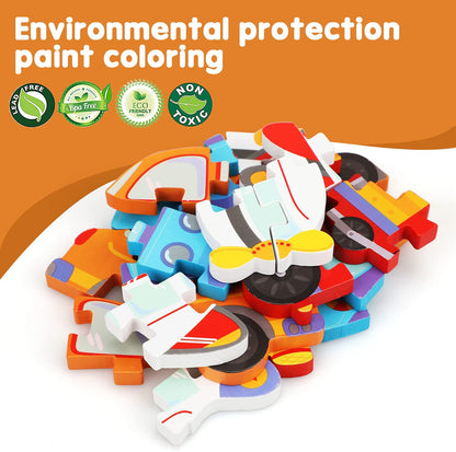 4 Pack Wooden Puzzles for Toddlers