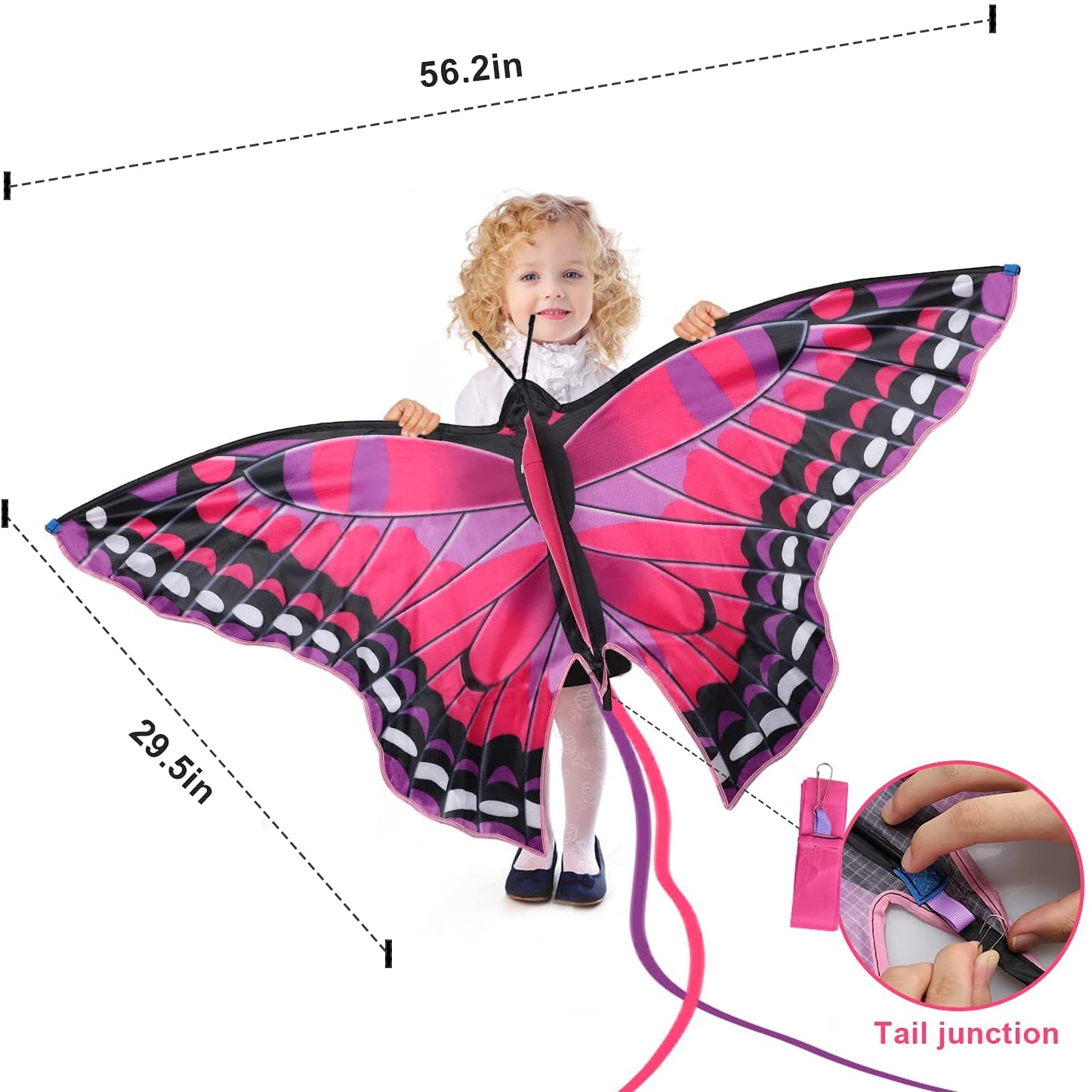 Fidtoy Butterfly Kite for Kids Easy to Fly Outdoor Beach Toy