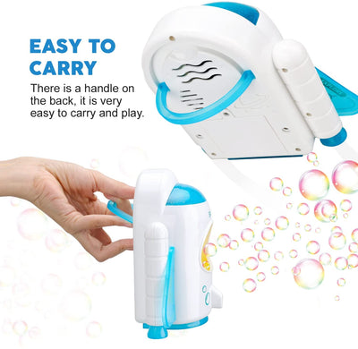 Fidtoy Rocket Bubble Machine for Kids with Music and Lights