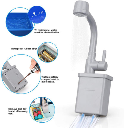 Kitchen Play Sink Toy with Play Food