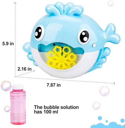 Fidtoy Whale & Crab Bubble Bath Toy for Kids with Music and Bubbles