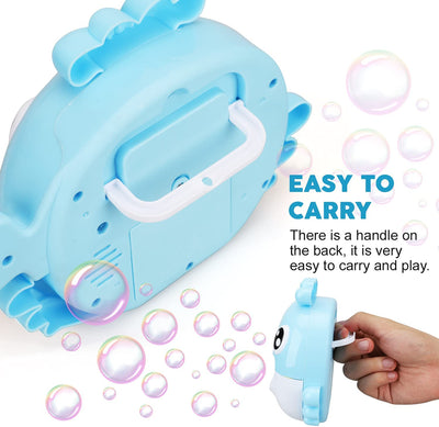 Fidtoy Whale & Crab Bubble Bath Toy for Kids with Music and Bubbles