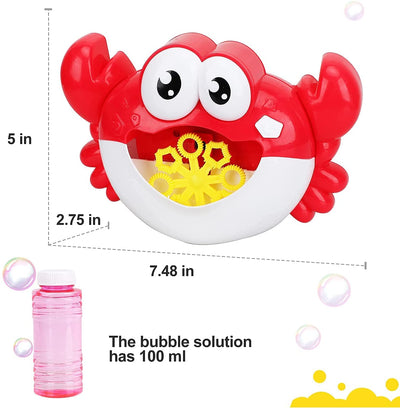 Fidtoy Whale & Crab Bubble Bath Toy for Kids with Music and Bubbles