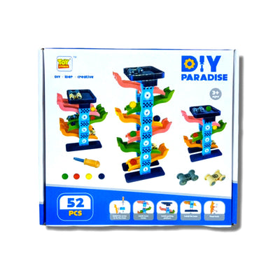 Set de juego de torre de 52 piezas Fidtoy con coche de juguete rodante