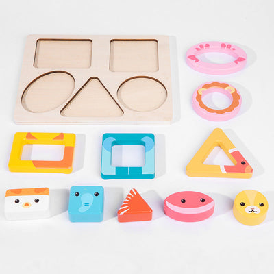 Puzzle d'association Formes et Animaux - Jouets de motricité fine