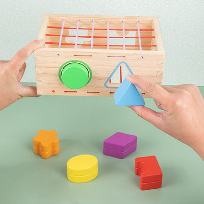 Boîte de formes en bois - Jouets éducatifs pour les mathématiques
