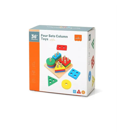 2 in 1 Geometrical Shapes Learning Four Columns with Marker - 848