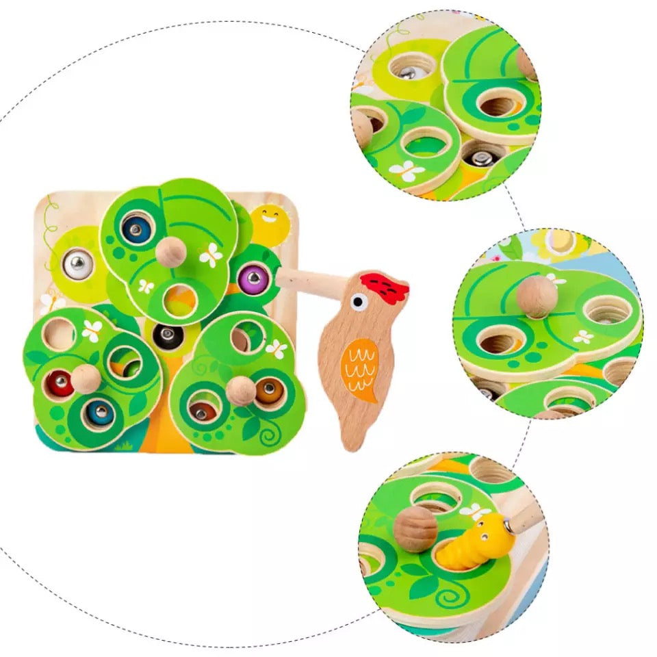 Catch The Bug Wooden Magnetic Game- Fine motor skills toys