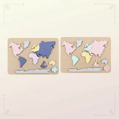 GeoKids – Montessori & Éducatif – Puzzle en Silicone Carte du Monde