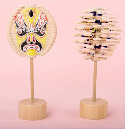 Wooden Tree Spinner - Chinese Cultural Face Sensory toys