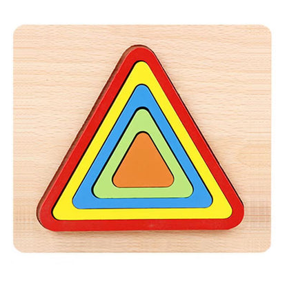 Wooden Shape Puzzles set of 3 - Best Wooden Open Ended Toys