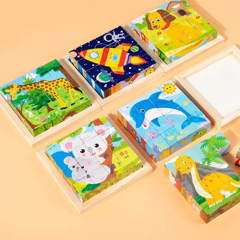 CubePuzzle – Leuk & Educatief – 3D Houten Blokken Puzzel