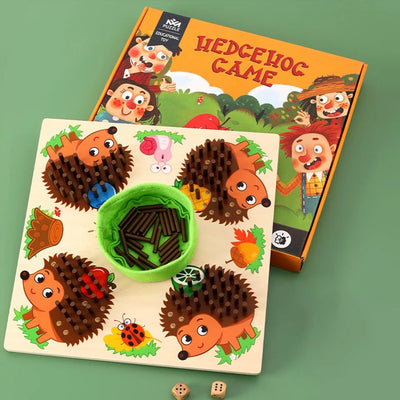 Juego de erizos de madera - Juguetes de motricidad fina