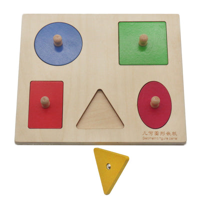 Jouet Montessori en bois avec puzzle de formes - Jouets pour la motricité fine