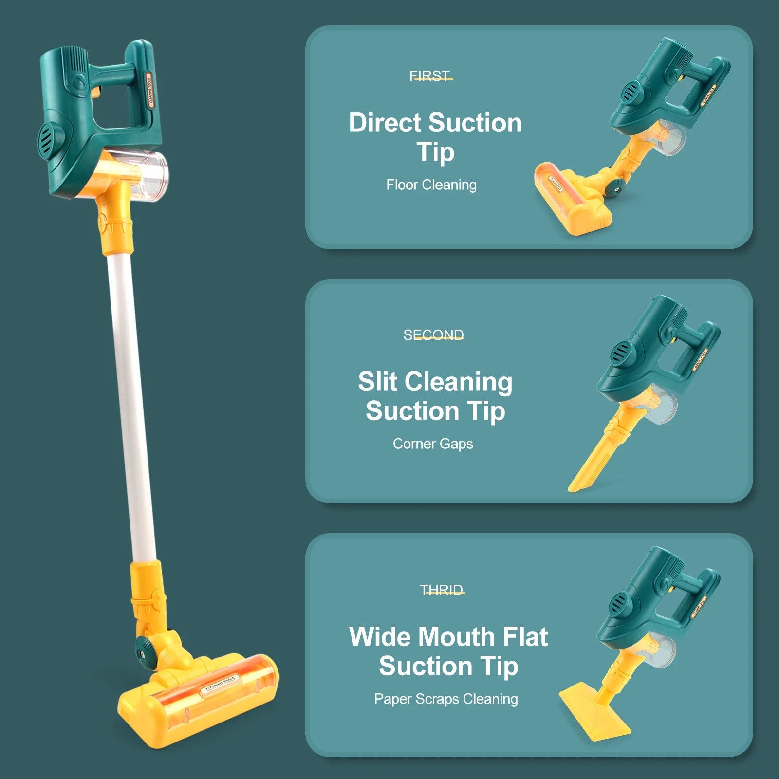 Cleantime™ - Aspiradoras Pequeñas - Aspiradora de Juguete