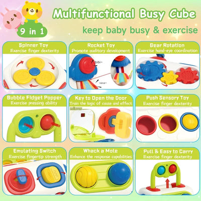Fidtoy Cubo de actividades 10 en 1 Montessori Juguete sensorial